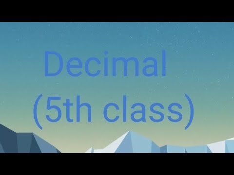Decimal for 5th class | Decimal worksheet with solution 