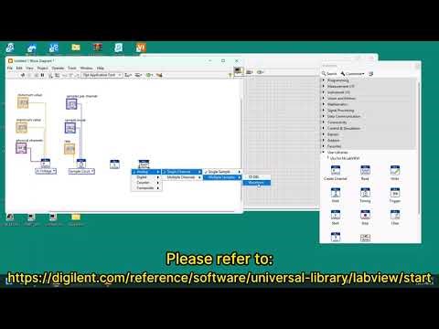 Quick start using Digilent USB DAQ with NI LabVIEW