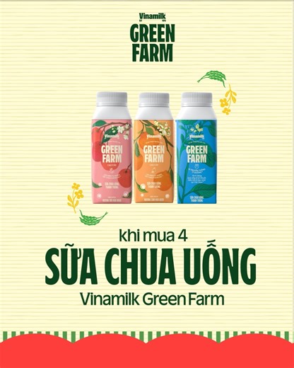 MỞ "BÁT" XANH MƯỚT - MỞ NĂM MƯỚT MƯỢT Nhận ngay 1 chén Vinamilk Green Farm cao cấp khi mua 4 chai Sữa chua uống sệt Vinamilk Green Farm Từ 09/01/2026 đến hết 16/02/2026 hoặc đến khi hết quà tặng Tại các hệ thống siêu thị trên toàn quốc #Vinamilk #GreenFarm #Suachuauong | Vinamilk
