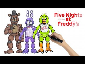 How to Draw FNAF characters COMPILATION