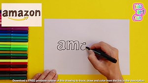 How to draw Amazon Logo