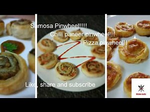 Pinwheel 3 ways | Pinwheel recipe | Party starter
