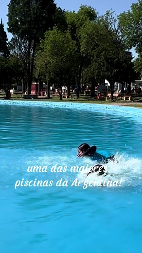 Uma das maiores piscinas do mundo em um camping na Argentina! #motorhome #viagem