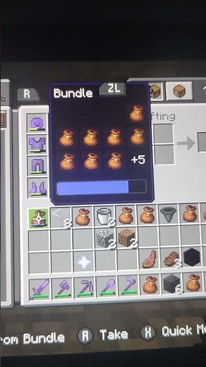 how to get rid of bundles inside of bundles with a Minecraft duplicator #minecraftshorts #dupication