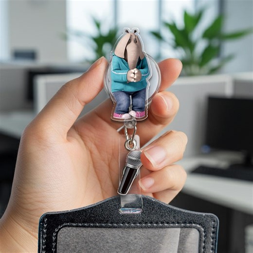 Sing Movie 2 Meena Badge Reel, Cartoon Badge Reel, Cute Movie Character ID Holder, Nurse Office Gift UOU1105 - Etsy