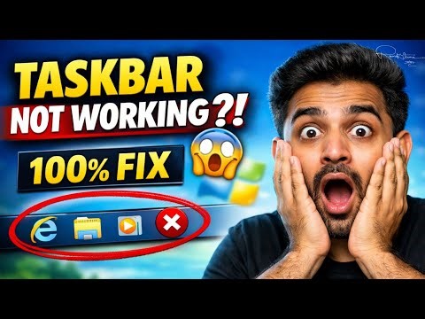 🔥 Windows 7 Taskbar Not Working? 😱 100% Permanent Fix