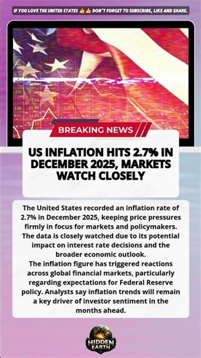 US Inflation Hits 2.7% in December 2025, Markets Watch Closely 😱😱