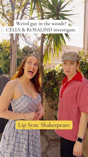 Weird guy in the woods? Celia & Rosalind investigate 🌲 #asyoulikeit #fleabag #shakespeare #comedy