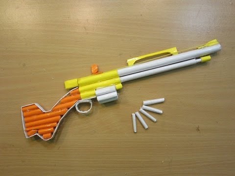 How to Make a Paper Gun that Shoots (Hunting Shotgun / Assault Rifle )- Easy Paper Gun Tutorials