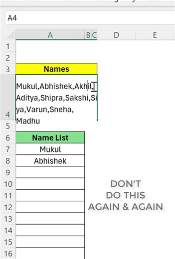 Mukul Jain | Data Analyst on Instagram: "Do this in seconds using this excel trick💪 #exceltrick #exceltips"