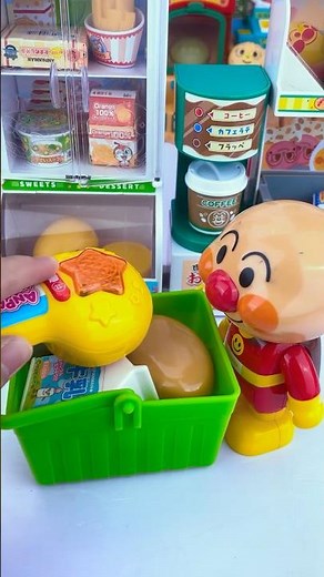 Satisfying Miniature: Anpanman arranges food on shelves (No talking) #shorts #satisfying #toys