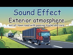 Ambiance, Exterior atmosphere, Main Road Traffic in a Rural Setting - SFX - Sound Effect