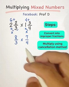 30K views · 131 reactions | The Complete Guide to Multiplying Mixed Numbers!  | Prof D | Facebook