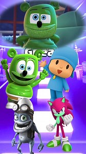 46K views · 213 reactions | Gummy Bear vs Pocoyo vs Crazy Frog vs Sonic Exe Tiles Hop Edm Rush #shorts #gaming | Hip Hop Gamer | Facebook