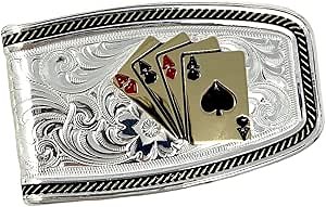 Montana Silversmiths Made in the USA Western Lifestyle Money Clip (Four Aces)