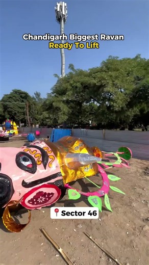 Chandigarh Biggest Ravan | Ready To Lift | Sector 46 | Dussehra 2026 | Ravan Making | #biggestravan