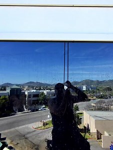 View from a window cleaner. #sandiegowindowcleaning #windowcleaning #sandiego #legacy #ropeaccess | San Diego Window Cleaning