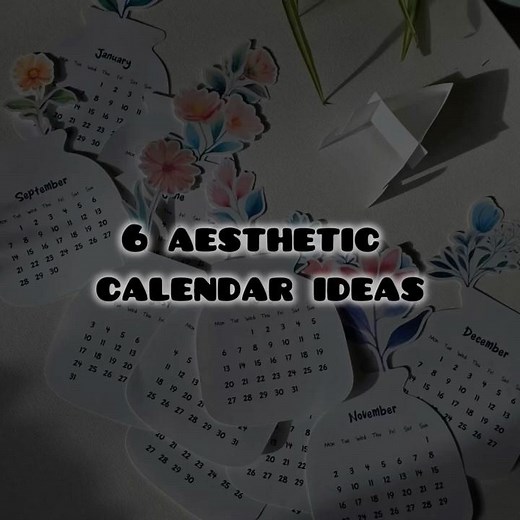 6 Aesthetic Calendar Ideas for 2026 | Easy DIY New Year Art #newyear2026 #calender #newyear