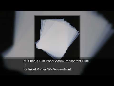 50 Sheets Film Paper A3/A4Transparent Film for Inkjet Printer Silk Screen Printing Transparent