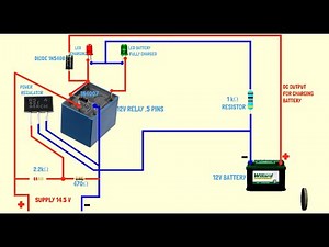 How to Make 12V Automatic Cut-Off & ON Battery Charger Wiring Circuit | DIY Connection Animation