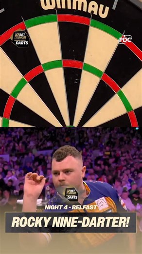 Absolute SCENES as Josh Rock pins the nine-darter in his Belfast homecoming! 🤯9️⃣ | Professional Darts Corporation