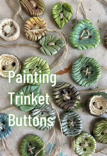 Painting Trinket Buttons for the Renaissance Faire