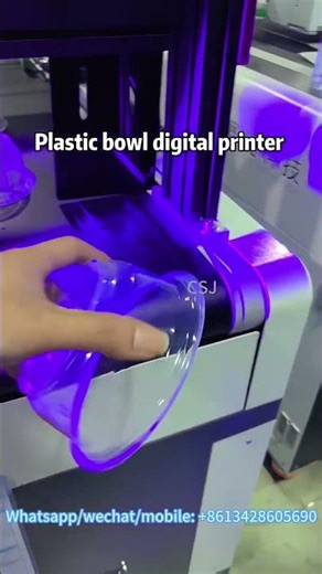 Plastic bowl digital printer