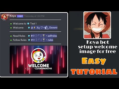 Koya bot welcome message || best welcome bot || welcome message with welcome image free