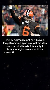 Baker Mayfield led the Browns to their first playoff win in 26 years, showcasing his leadership and resilience under pressure. | Browns True Fans