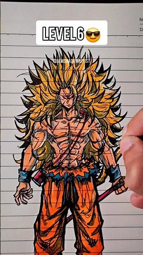 Drawing Goku in Different Level ✨️ #shorts #Goku #dragonball #howtodraw