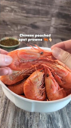 The easiest 3-minute spot prawn recipe #shorts #seafood #easyrecipe
