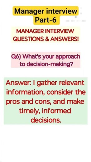 manager interview question and answer part-6 #shorts #shortvideo #short #viral #viralvideo #manager