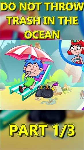 Do not litter in the ocean 🌊 Kids learn good habits PART 1 #forkids #educational #preschool