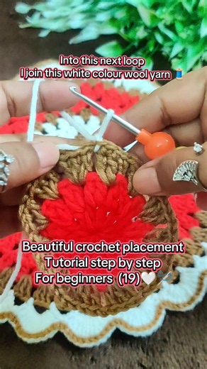 Placemat tutorial (19)🤍🪡 #shorts #youtubeshorts #crochet #love #trending #shakera #shakerastouch