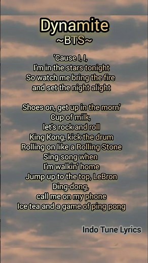 BTS💜 - Dynamite - (Lyrics) #lyrics #song #songlyrics #bts #btsshorts #dynamitelyrics #shortvideo