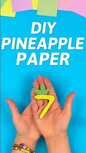 DIY Pineapple Paper Craft | Fun & Easy Fruit Craft for Kids #diy #craft #craftyfun #kids