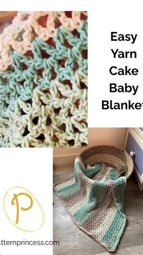 Quick and easy baby blanket using just one yarn cake and a beginner friendly crochet stitch