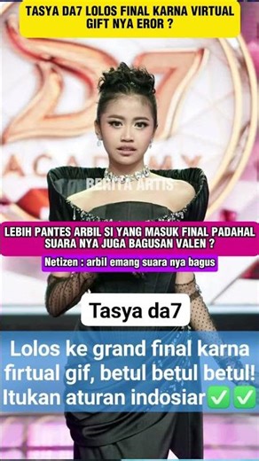 TASYA DA7 LOLOS FINAL KARNA VIRTUAL GIFT EROR ? #trending #masukberanda #shorts