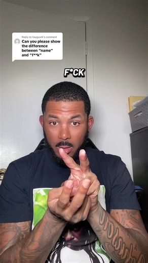 Replying to @haygyurk difference between “name” and “f*ck” in ASL #fyp #asl #chaadcrb #foryoupage #funny