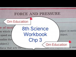8th STD Science Workbook Chp 3 Force And Pressure @omeducation8606