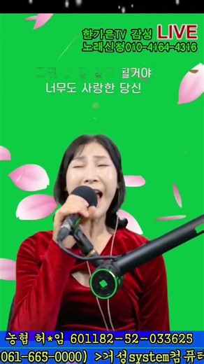 #추억으로가는당신#한가은TV#한가은전화노래방#트로트라이브#주현미