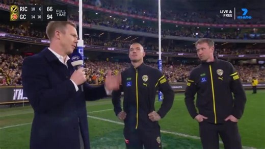 Dustin Martin says goodbye to Richmond fans