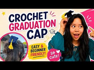 Easy Crochet Graduation Cap Hair Clip |Beginner Friendly Grad Gift Idea