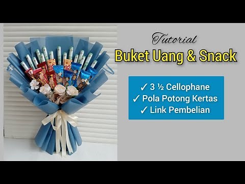Cara Membuat Buket Uang dan Snack Untuk Pemula | Tutorial Buket Untuk Pemula