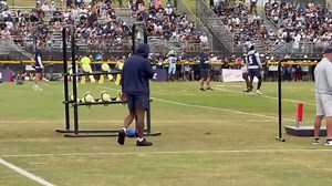 Parsons at #Cowboys practice… Even after he requested a trade out of Dallas, #DallasCowboys star linebacker Micah Parsons is at training camp practice in Oxnard — NOT in his #11 jersey. ￼ Video: Jon Machota #dallas #fortworth #texas #nfl #dfw #cowboys #dakprescott #ceedeelamb #micahparsons #jerryjones #football #sports | Pat Doney NBC 5