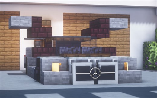 在MC中得到一辆鸥翼门跑车？梅赛德斯奔驰SLS AMG【我的世界载具教程】