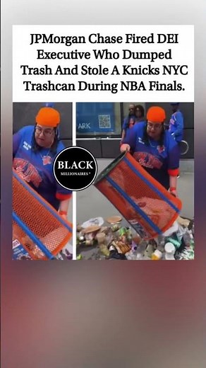 JPMorgan Chase Fires DEI Exec Over Trashcan Viral Video! 😳🚮#shorts