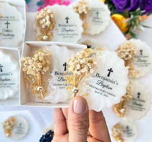 Baptism Favors for Guest, Christening, First Communion, Confirmation Gift, Dedication, Holy Eucharist Favors, Resin Fridge Magnet, Epoxy - Etsy