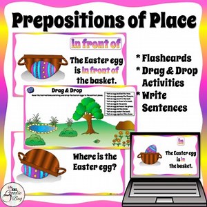 Prepositions of Place Easter Theme Digital