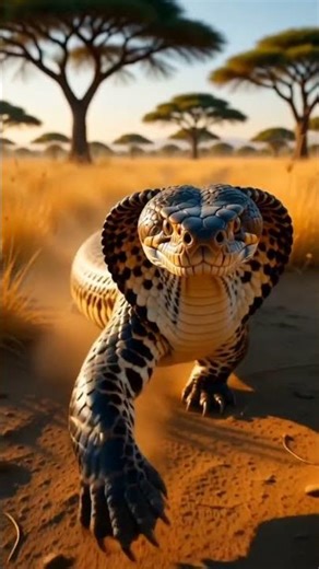 Life 4.9 million years ago | King Cobra-Lizard Hybrid #shorts #animals ##africa